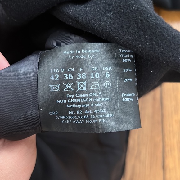 Wool Angora Blend Peacoat in Black - Picture 3 of 4